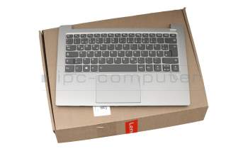 AM171000290 original Lenovo clavier incl. topcase DE (allemand) gris/argent avec rétro-éclairage (fingerprint)