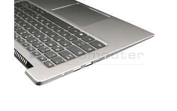 AM171000290 original Lenovo clavier incl. topcase DE (allemand) gris/argent avec rétro-éclairage (fingerprint)
