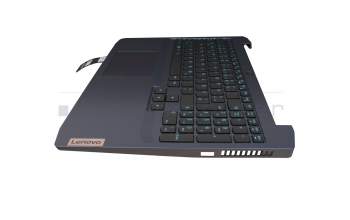 AM1JJM000500 original Lenovo clavier incl. topcase DE (allemand) noir/bleu avec rétro-éclairage