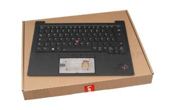AM1U8000900K original Lenovo clavier incl. topcase DE (allemand) noir/noir avec rétro-éclairage et mouse stick