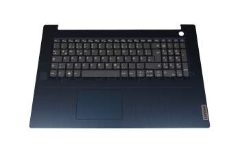 AP1JX000410AYL original Lenovo clavier incl. topcase DE (allemand) gris/bleu (Fingerprint)