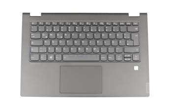 AP2GA000C00 original Lenovo clavier incl. topcase DE (allemand) gris/gris avec rétro-éclairage pour empreinte digitale
