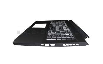 AP38H000220-HA25 original Acer clavier incl. topcase UA (ukrainien) moir/blanc/noir avec rétro-éclairage