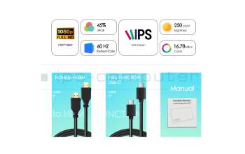 Alternative for Asus MQ13AH Écran portable 15,6\" FHD USB-C/HDMI