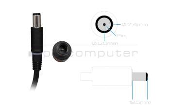 Alternative pour 00N3834 original Dell chargeur 180 watts arrondie