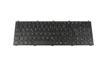 Alternative pour 6-79-W255E0K-U70-1C original Clevo clavier DE (allemand) noir/gris