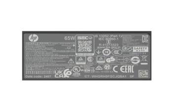 Alternative pour 734630-001 original HP chargeur 65 watts angulaire