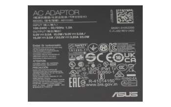 Alternative pour A19-065N3A Chicony chargeur USB-C 65 watts