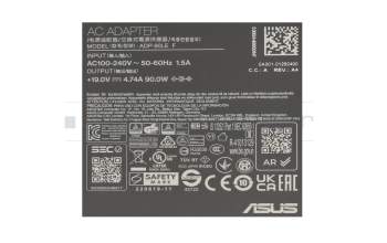 Asus K5504VN original Chargeur 90 watts