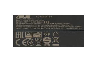 Asus VivoBook S15 S532FL original Chargeur 65 watts EU wallplug normal