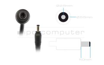 Asus VivoMini VC66 original Chargeur 120 watts petit (conception légère et compacte)