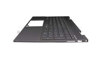 BJSWDA0M2F5A3B original HP clavier incl. topcase DE (allemand) noir/noir avec rétro-éclairage (Nightfall Black)