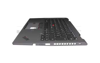 CM19-CH F8 original Lenovo clavier incl. topcase UK (anglais) noir/gris avec rétro-éclairage et mouse stick
