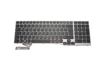 CP700238-XX original Fujitsu clavier DE (allemand) noir/argent avec rétro-éclairage