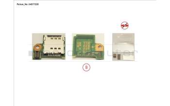 Fujitsu CP788653-XX SUB BOARD, SIM CARD