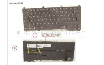 Fujitsu CP789120-XX KEYBOARD BLACK W/ BL GERMAN