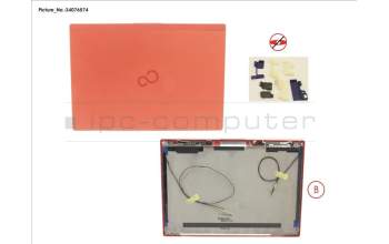 Fujitsu CP792163-XX LCD BACK COVER RED NON TOUCH