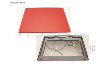 Fujitsu LCD BACK COVER RED TOUCH pour Fujitsu LifeBook U9310