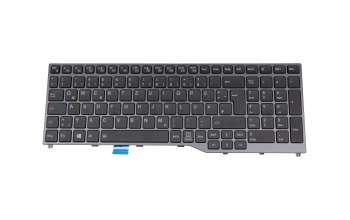 CP794249-XX original Fujitsu clavier DE (allemand) noir/noir avec rétro-éclairage