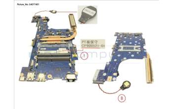 Fujitsu MAINBOARD ASSY I3 1005G1 pour Fujitsu LifeBook A3510