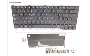 Fujitsu CP806494-XX KEYBOARD BLACK SPAIN WIN10