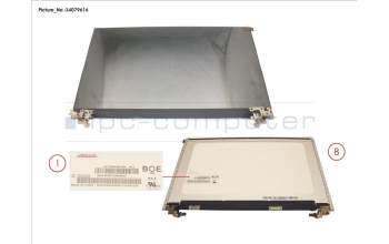 Fujitsu CP812111-XX LCD PANEL HD ASSY WITH HINGES