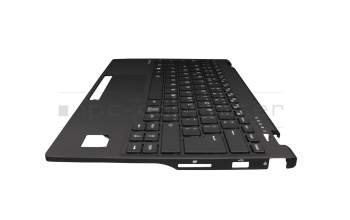 CP822314-01211121604 original Fujitsu clavier incl. topcase US (anglais) noir/noir avec rétro-éclairage