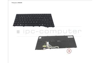 Fujitsu CP825805-XX KEYBOARD BLACK W/ BL SWISS WIN11