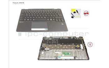 Fujitsu CP826398-XX UPPER ASSY INCL. KEYB GERMAN W/FP