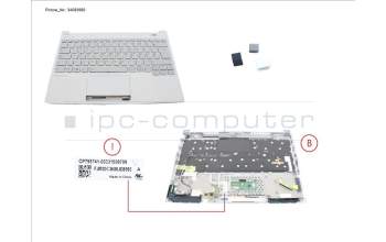 Fujitsu CP846375-XX UPPER ASSY INCL. KB SPAIN WHITE NORMAL