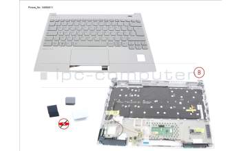 Fujitsu CP846391-XX UPPER ASSY INCL. KB FRANCE WHITE W/ PV