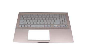 CQ990GW25 original Asus clavier incl. topcase DE (allemand) argent/rose avec rétro-éclairage