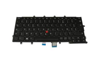 CS13X-84F0 original Lenovo clavier FR (français) noir/noir avec mouse stick