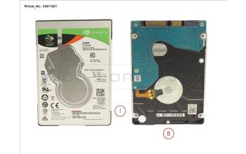 Fujitsu SSHD 500GB 2.5 8GB S3/SGT 4K-AF (7MM) pour Fujitsu Esprimo D556/E94