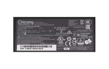 Chargeur 120 watts normal pour Mifcom EG5 i7 - GTX 1050 Ti Premium (15.6\") (N850EK1)