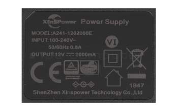 Chargeur 24 watts EU wallplug petit original pour Lenovo Smart Tab M10 (ZA4G/ZA4H/ZA4K)