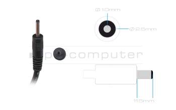 Chargeur 24 watts EU wallplug petit original pour Lenovo Tab M10 FHD Plus (ZA6N)