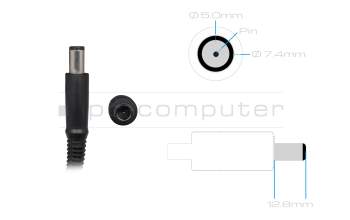 Chargeur 65 watts normal 19,5V original pour HP EliteBook 2570p