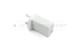 Chargeur USB 18 watts UK wallplug blanc original pour Asus Fonepad 7 (ME372CG)