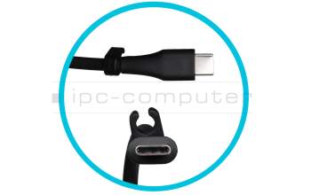 Chargeur USB-C 100 watts angulaire original pour MSI Prestige 14 A11MT/A11SB (MS-14C4)
