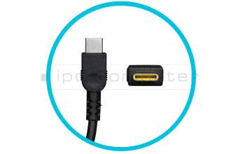 Chargeur USB-C 45 watts original pour Lenovo IdeaPad Miix 630-12Q35 (81F1)