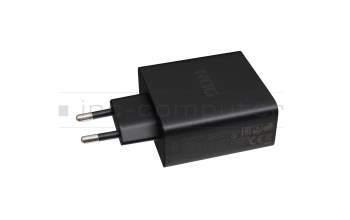 Chargeur USB-C 65 watts EU wallplug petit incl. USB-C to USB-C Cable original incl. cordon secteur pour Asus ROG Phone 5 (ZS673KS)