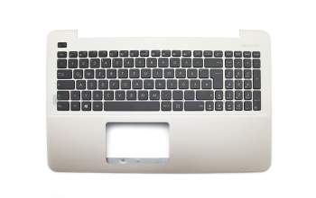 Clavier (DE) y compris top case (argent) pour Asus VivoBook F555UA