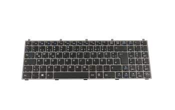 Clavier CH (suisse) noir/gris original pour Clevo C5101