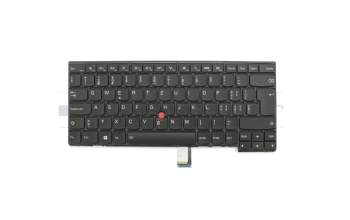 Clavier CH (suisse) noir/noir abattue avec rétro-éclairage et mouse stick original pour Lenovo ThinkPad T450s (20BX/20BW)
