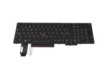 Clavier CH (suisse) noir/noir avec mouse stick original pour Lenovo ThinkPad E580 (20KS/20KT)