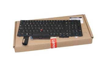 Clavier CH (suisse) noir/noir avec mouse stick original pour Lenovo ThinkPad E590 (20NB/20NC)