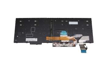 Clavier CH (suisse) noir/noir avec rétro-éclairage et mouse stick original pour Lenovo ThinkPad E590 (20NB/20NC)
