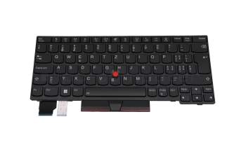 Clavier CH (suisse) noir/noir avec rétro-éclairage et mouse stick original pour Lenovo ThinkPad L13 Yoga Gen 2 (21AD/21AE)
