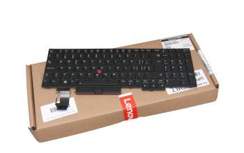 Clavier CH (suisse) noir/noir avec rétro-éclairage et mouse stick original pour Lenovo ThinkPad L590 (20Q7/20Q8)